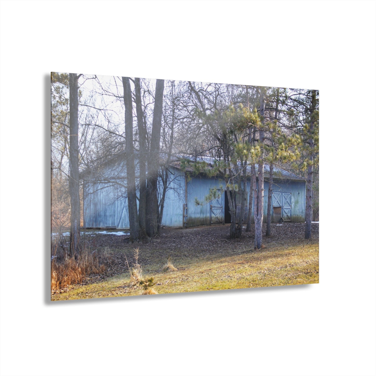 U R There Photography Hickory Lane Grey Rustic Farmhouse Acrylic Wall Print