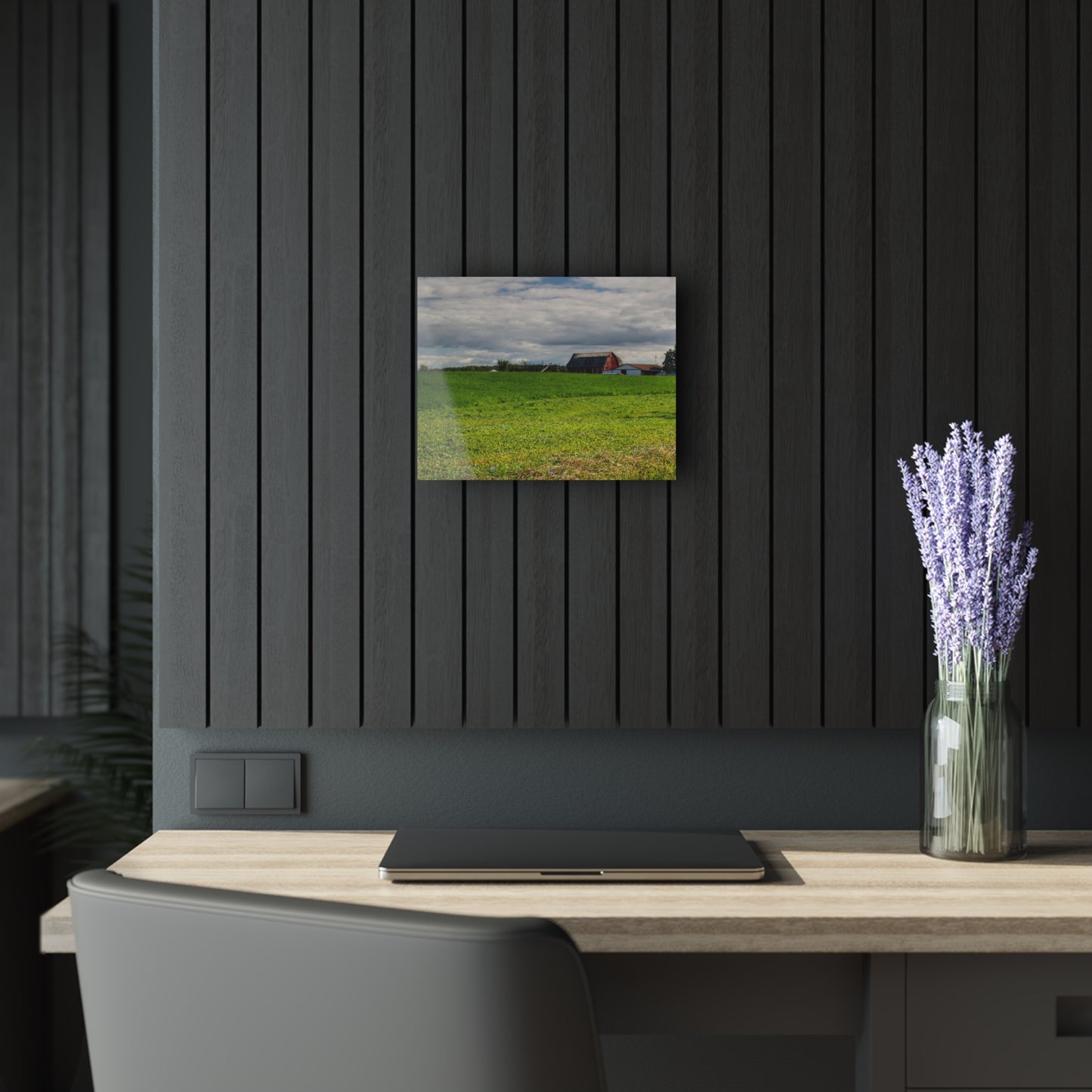 U R There Photography Across the Field in Kingston Rustic Farmhouse Acrylic Wall Print