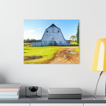 U R There Photography Yale Fremont Road Grey Rustic Farmhouse Acrylic Wall Print