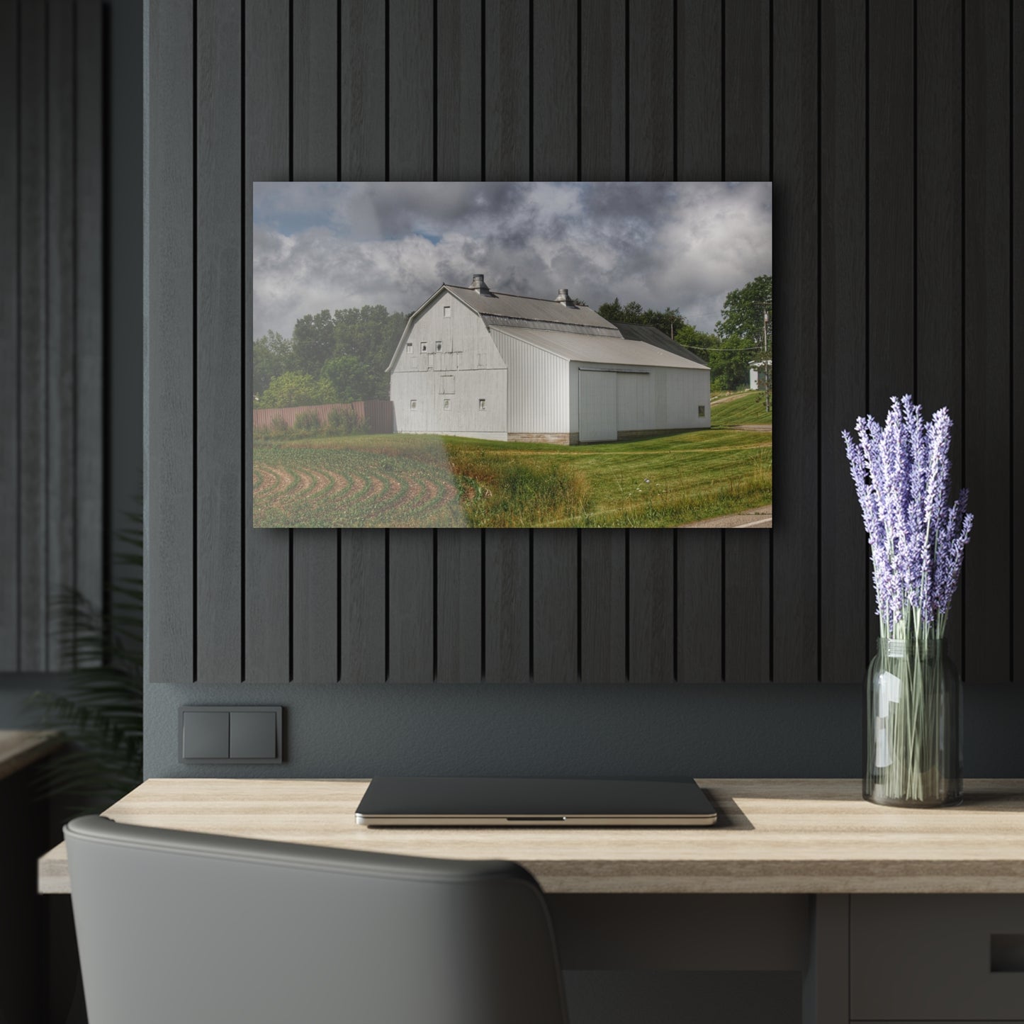 Barn Boutique Modern Farmhouse Acrylic Wall Print| Metamora Road White