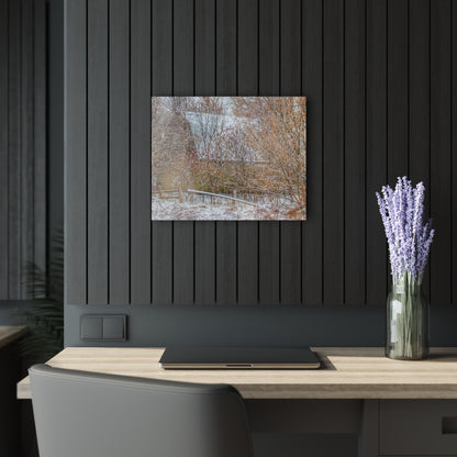 U R There Photography Dryden Road Hidden Winter Grey Rustic Farmhouse Acrylic Wall Print