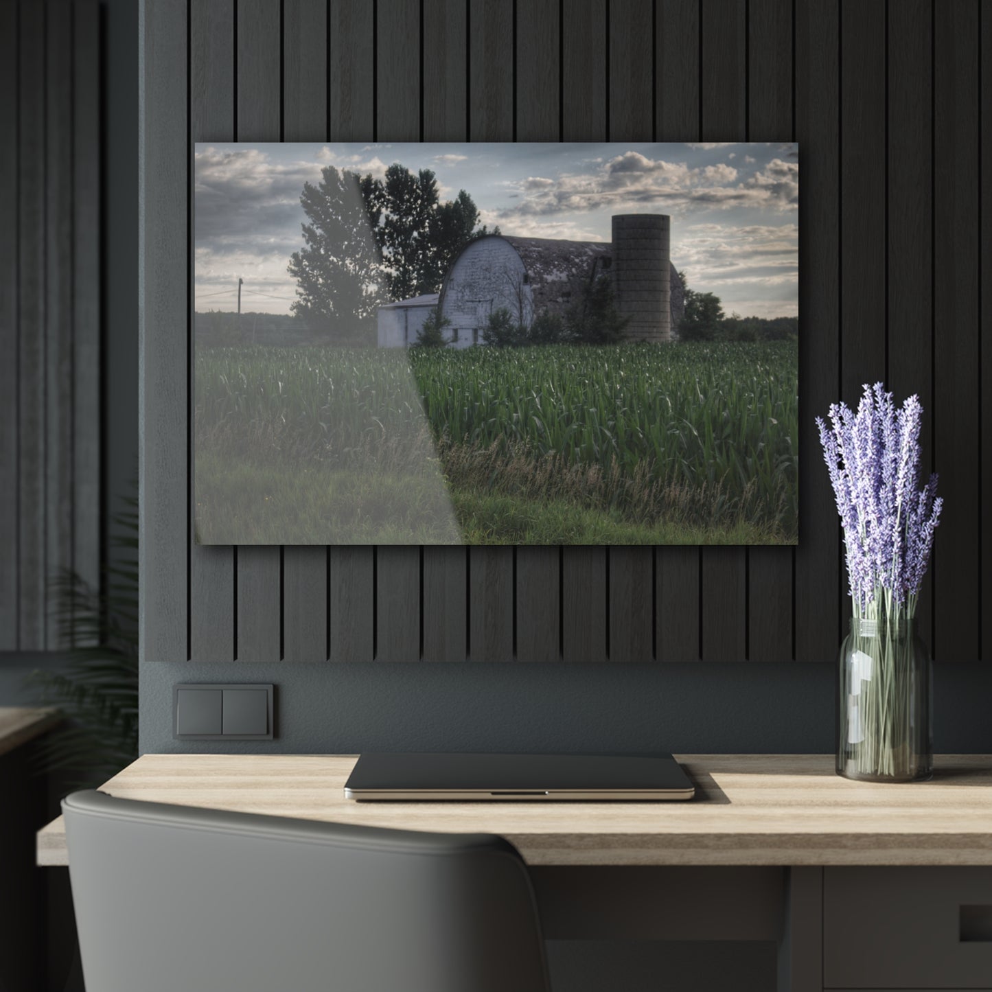 U R There Photography Genesee Road White Rustic Farmhouse Acrylic Wall Print