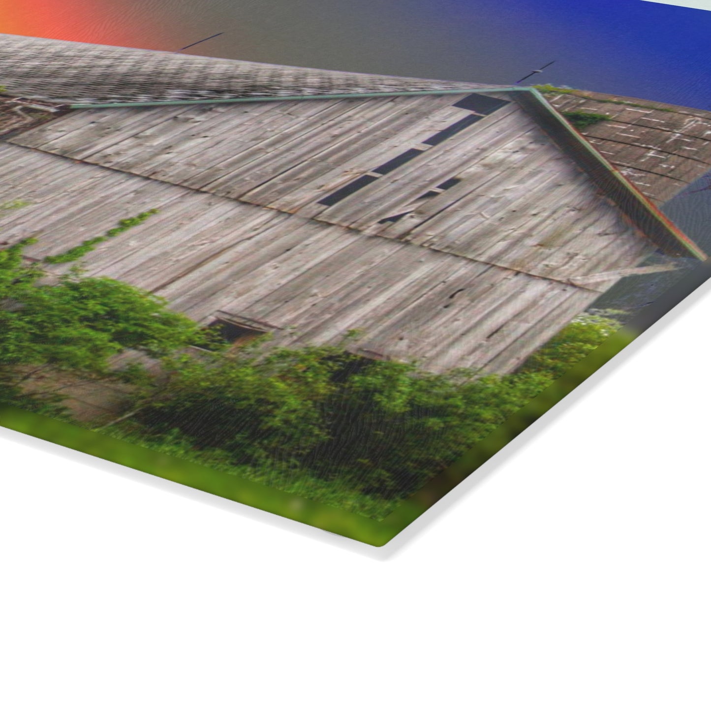 U R There Photography Wilder Road Wonderment Rustic Farmhouse Tempered-Glass Cutting Board