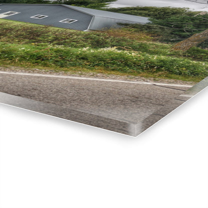 U R There Photography Hinson Road Grey Quonset Rustic Farmhouse Acrylic Wall Print