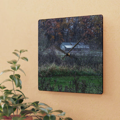 Rustic Farmhouse Wall Clock featuring Shifman Road Stable