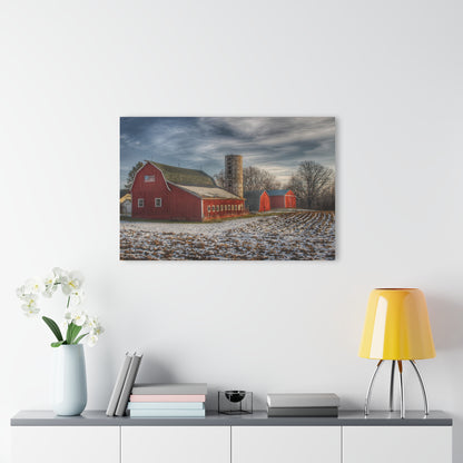 U R There Photography Mitchell Lake Road Red Rustic Farmhouse Acrylic Wall Print