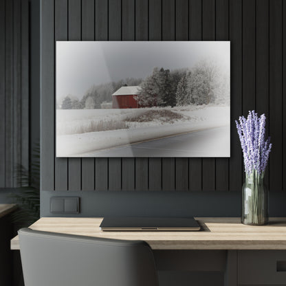 U R There Photography Farm on the Curve Rustic Farmhouse Acrylic Wall Print