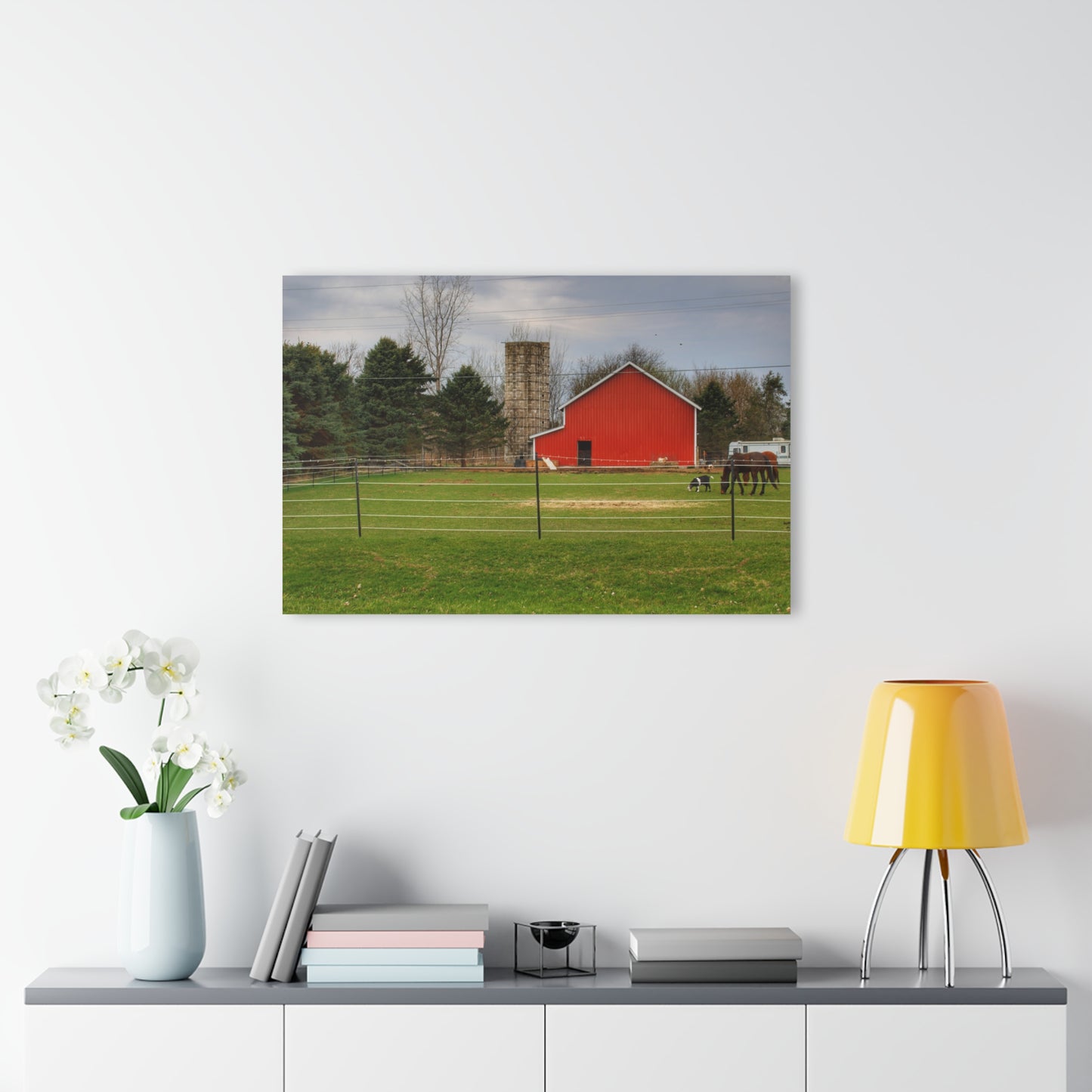 U R There Photography Fostoria Little Red Rustic Farmhouse Acrylic Wall Print