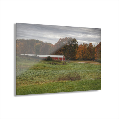 U R There Photography Bronson Lake Hidden Red I Rustic Farmhouse Acrylic Wall Print