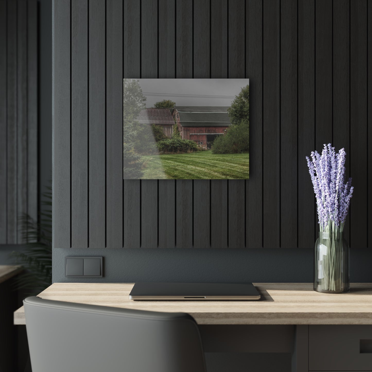 U R There Photography Bowers Road Grey Duo II Rustic Farmhouse Acrylic Wall Print