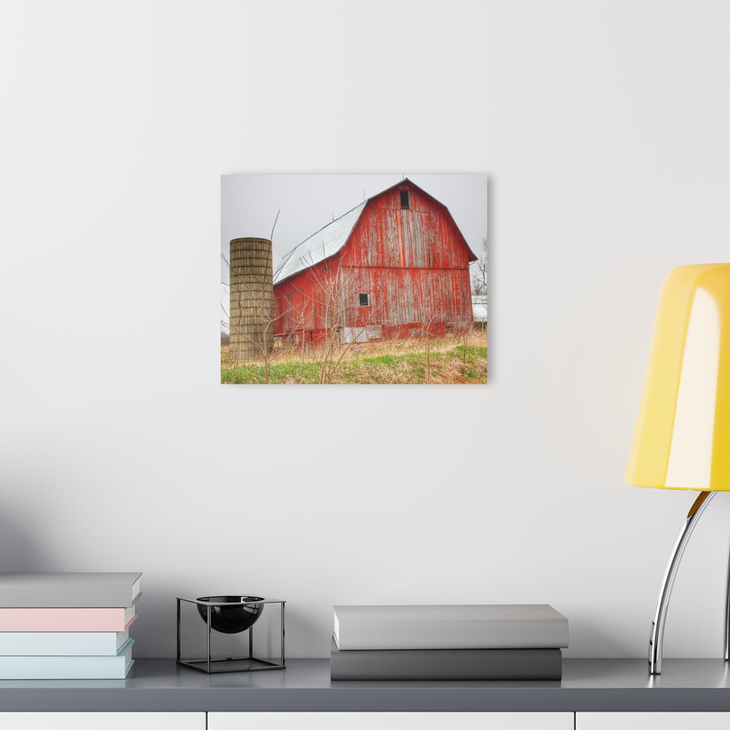 U R There Photography Columbiaville Red 2020 Rustic Farmhouse Acrylic Wall Print