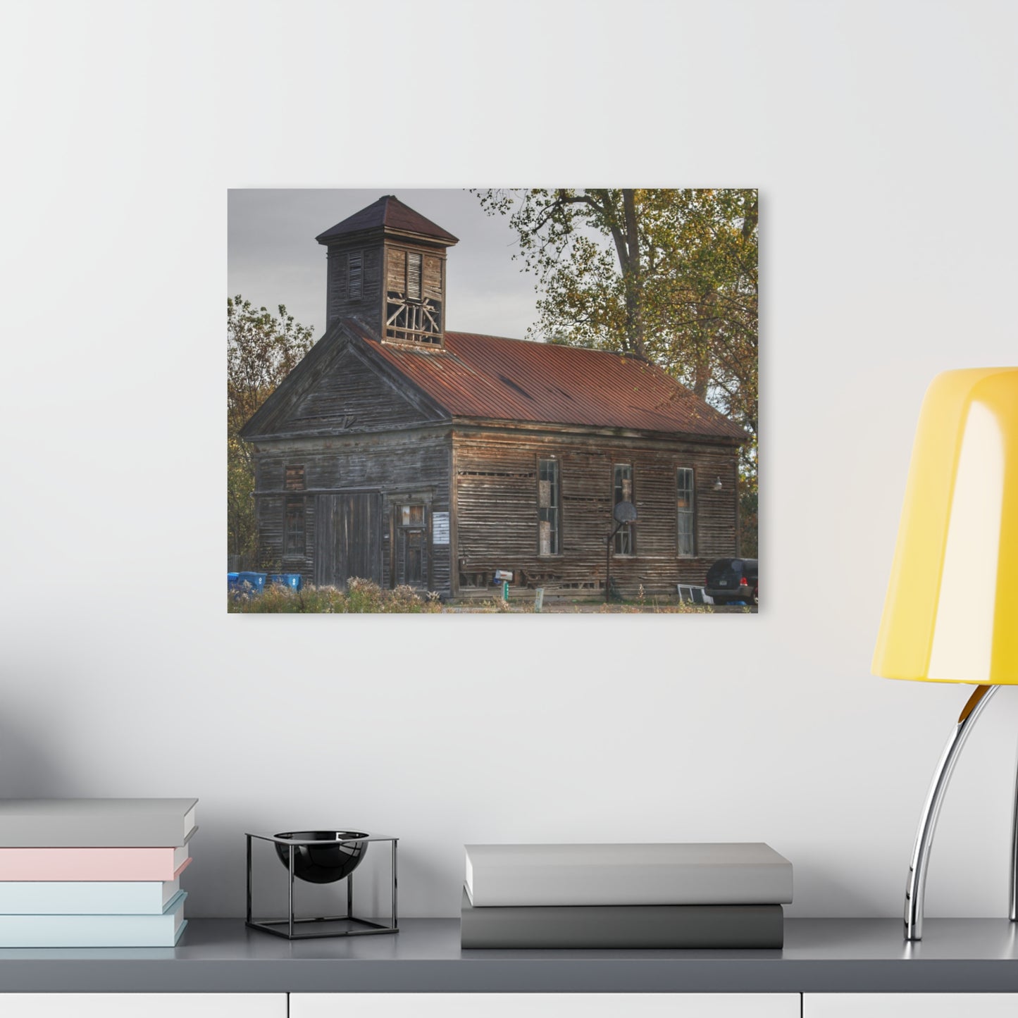 U R There Photography Taylor Road Church of Old Rustic Farmhouse Acrylic Wall Print