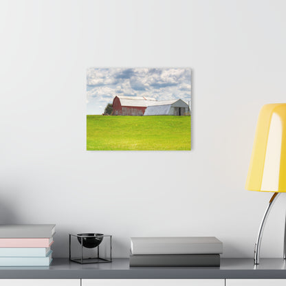U R There Photography Henderson Hilltop Red Rustic Farmhouse Acrylic Wall Print