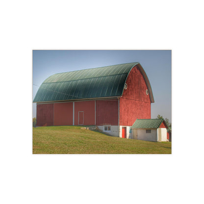 U R There Photography Barnes Road Red Rustic Farmhouse Decorative Ceramic Tile