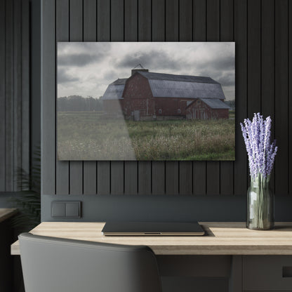 U R There Photography Glover Road Reds Rustic Farmhouse Acrylic Wall Print