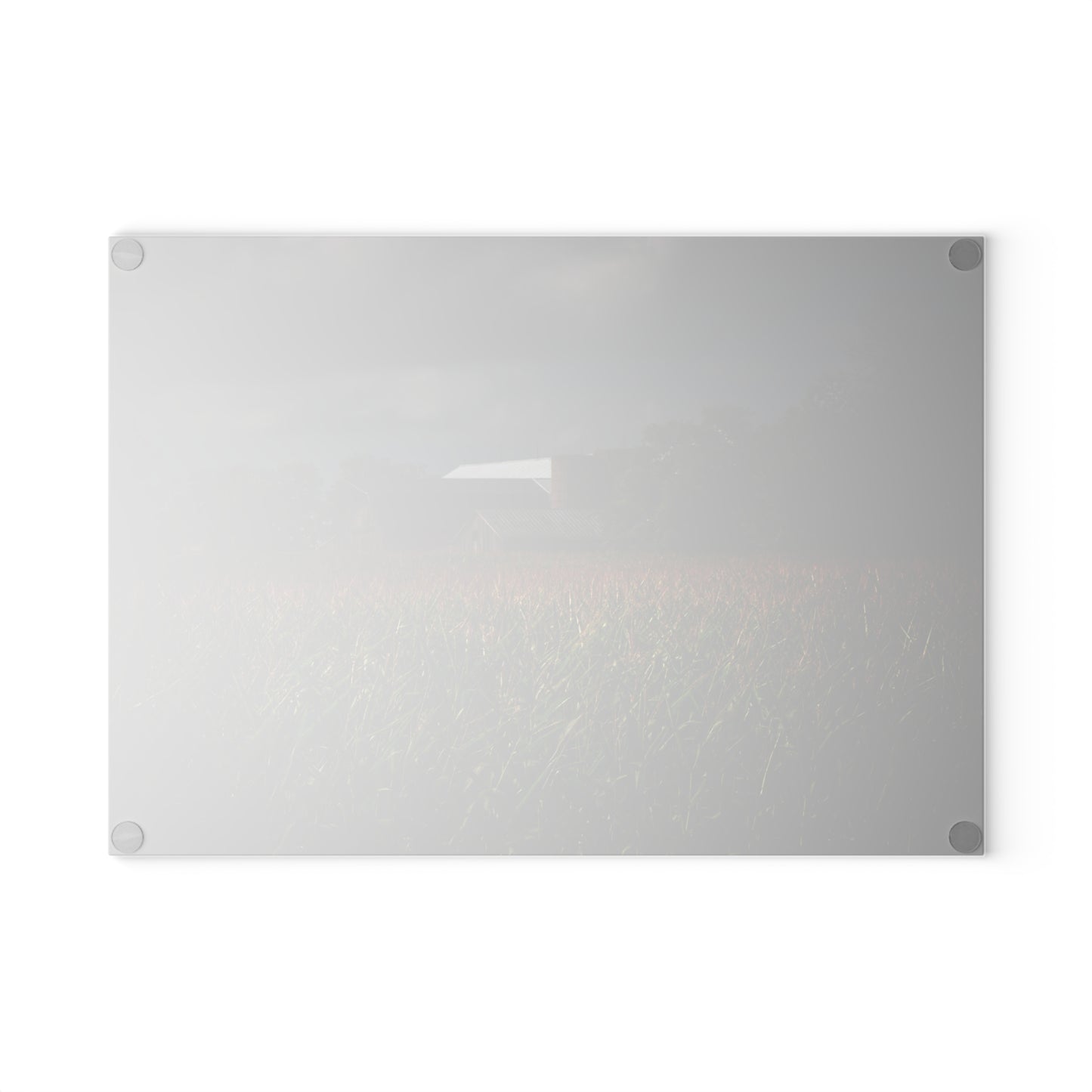 U R There Photography Bishop Road Beyond the Corn Rustic Farmhouse Tempered-Glass Cutting Board