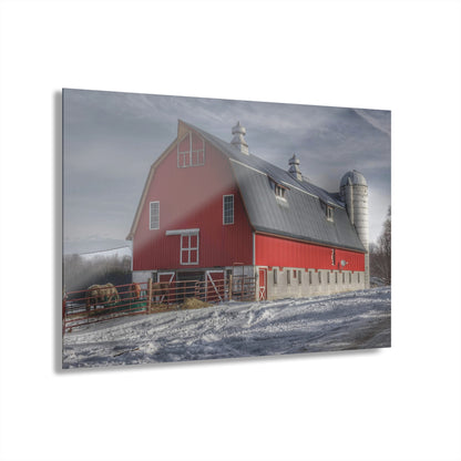U R There Photography Casey Road Red Rustic Farmhouse Acrylic Wall Print