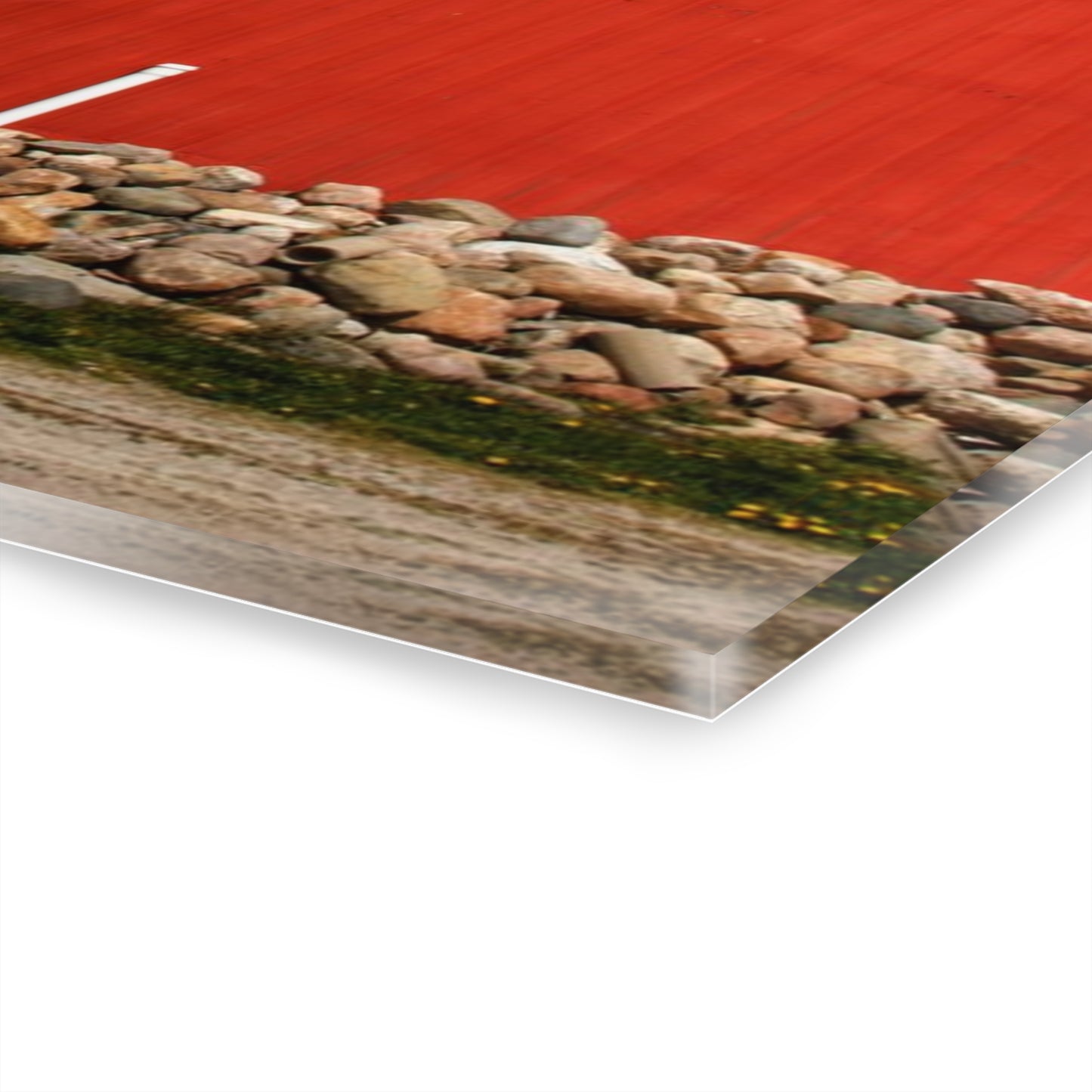 U R There Photography Darbee Red Rustic Farmhouse Acrylic Wall Print