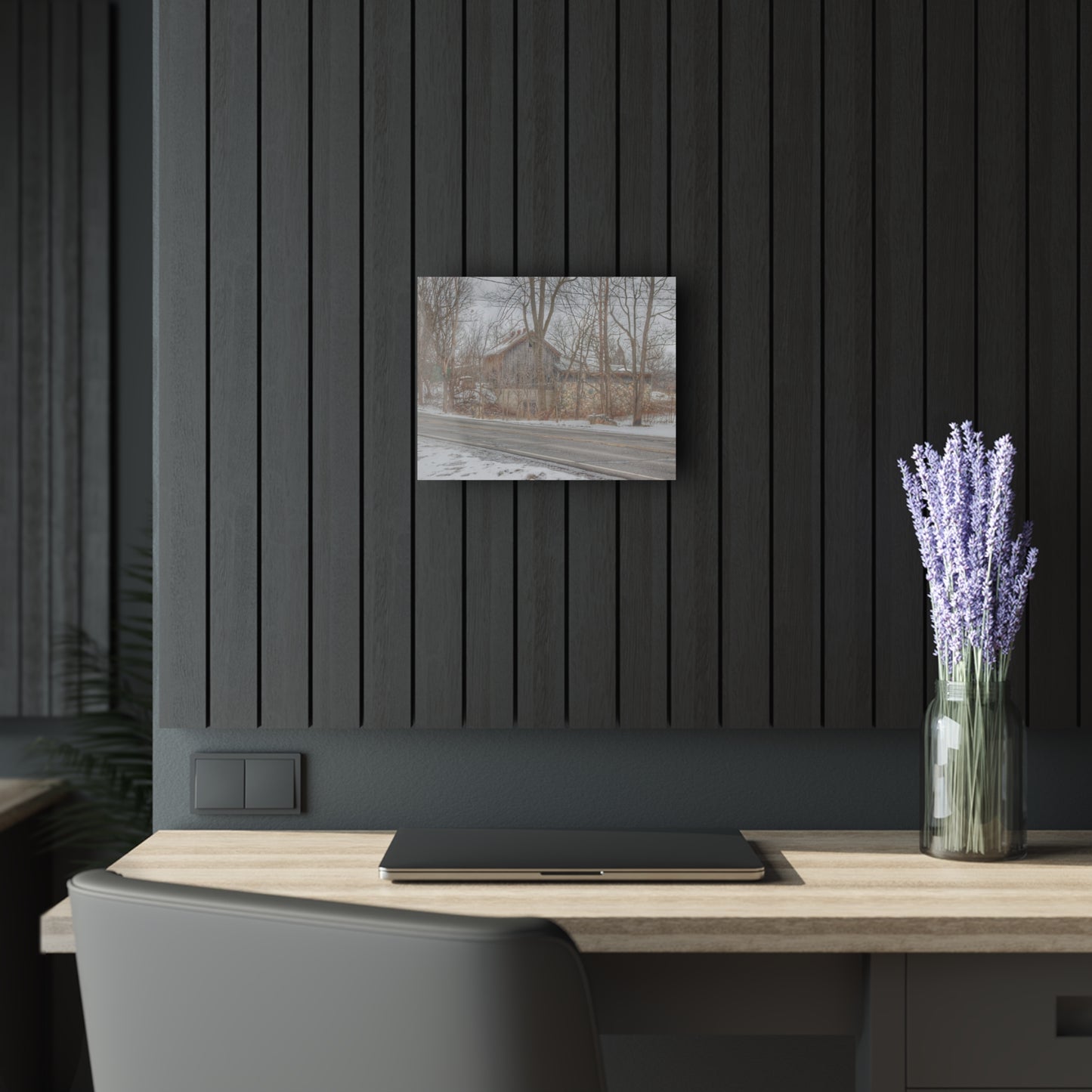 U R There Photography Leonard Stone Grey Rustic Farmhouse Acrylic Wall Print