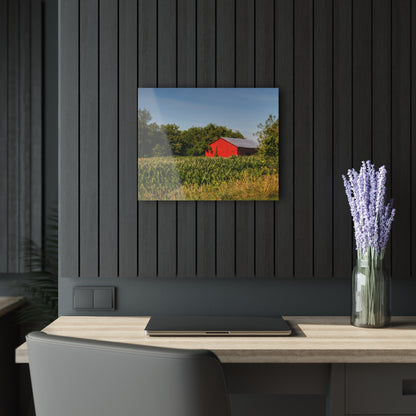 U R There Photography Willard Road Red II Rustic Farmhouse Acrylic Wall Print