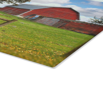U R There Photography Beyond the Fence on Frances Road Rustic Farmhouse Tempered-Glass Cutting Board