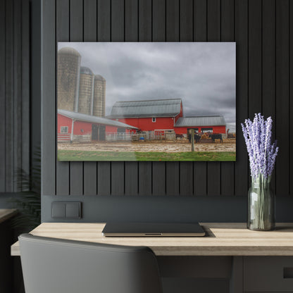 U R There Photography Daley Road Cow Barn Rustic Farmhouse Acrylic Wall Print