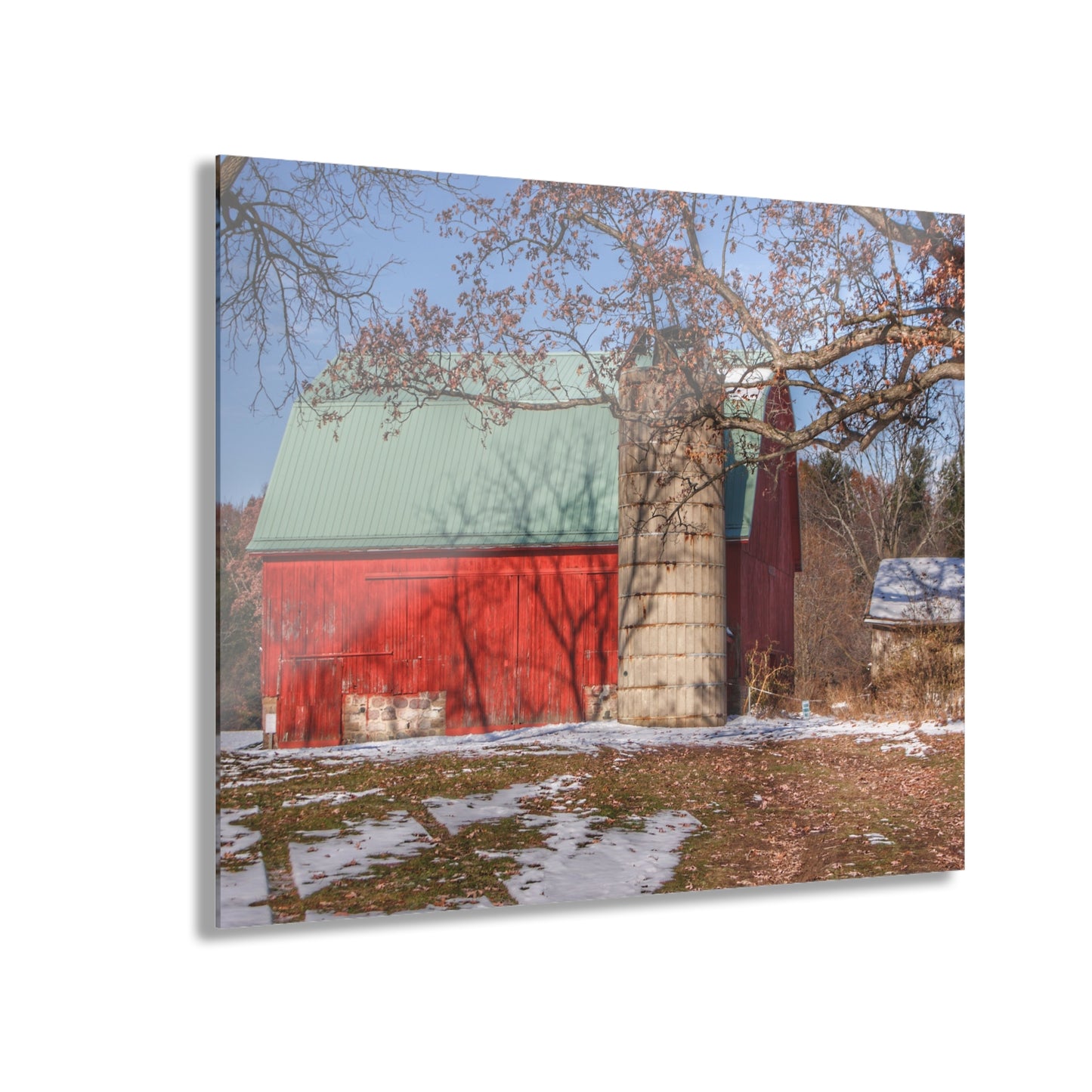 U R There Photography Webster Road Red II Rustic Farmhouse Acrylic Wall Print