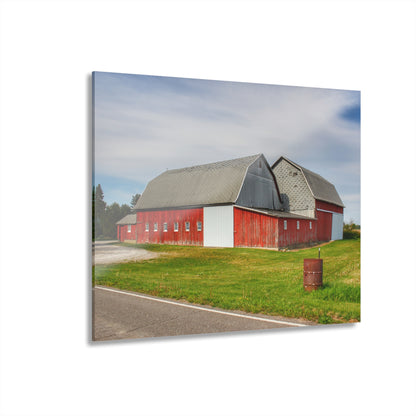 U R There Photography French Road Centennial Reds II Rustic Farmhouse Acrylic Wall Print