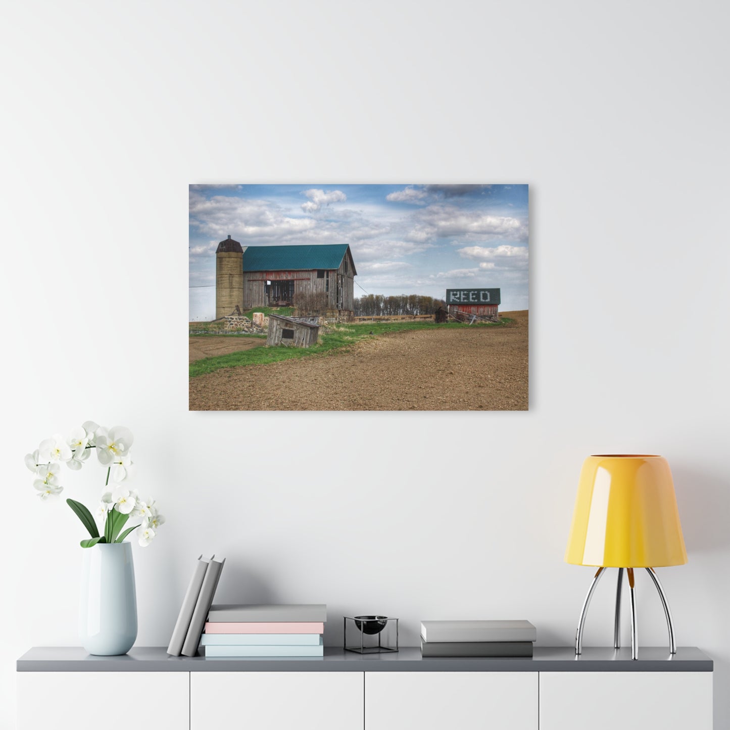 U R There Photography Cedar Creek Road Reds Rustic Farmhouse Acrylic Wall Print