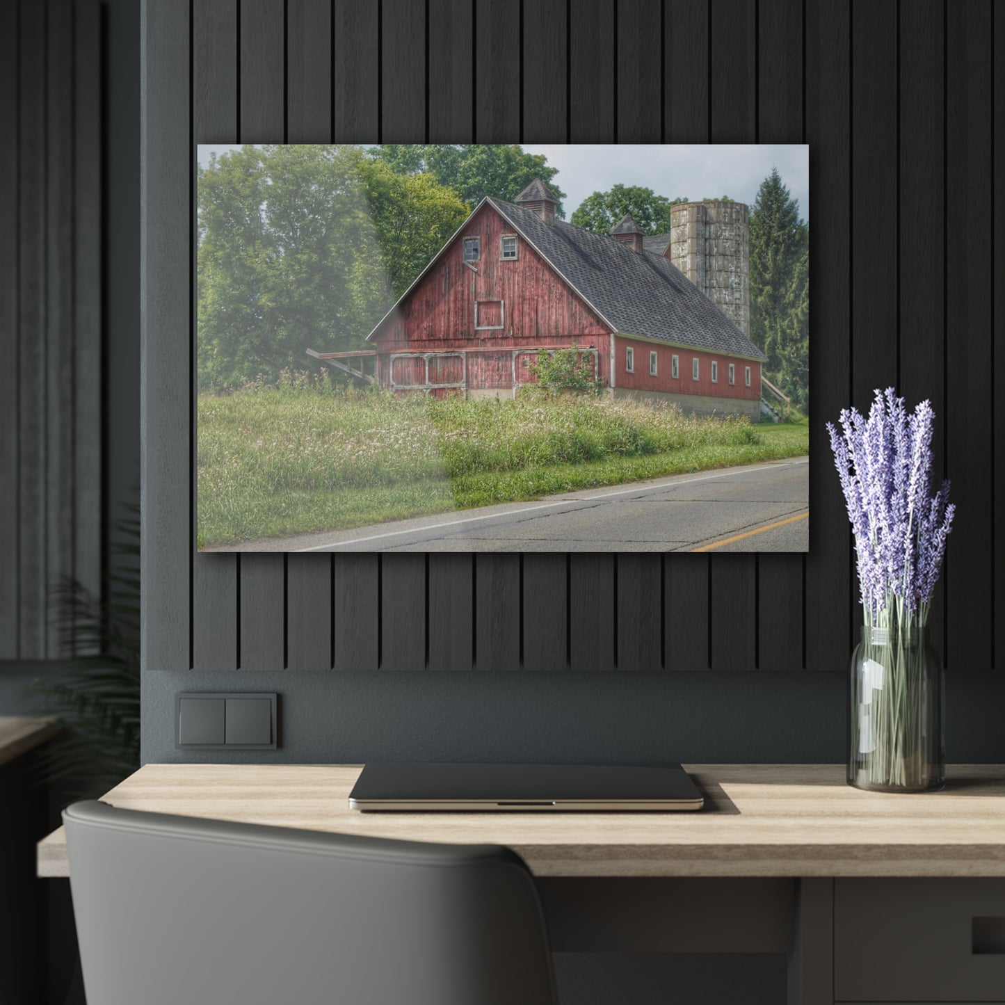 U R There Photography Metamora Red I Rustic Farmhouse Acrylic Wall Print