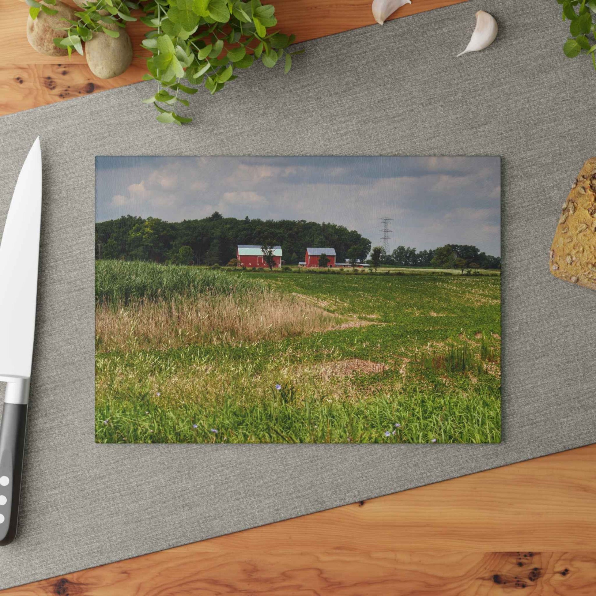Rustic Farmhouse Cutting Board| Across the Field in Elba II