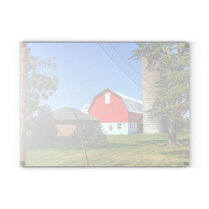 Barn Boutique Rustic Tempered-Glass Cutting Board| East Lake Road Red