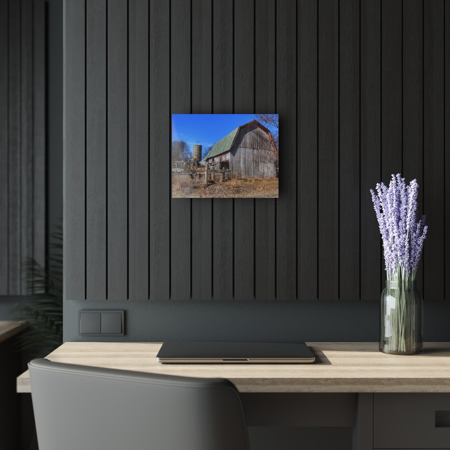 U R There Photography Romeo Plank Road Forgotten Greys Rustic Farmhouse Acrylic Wall Print