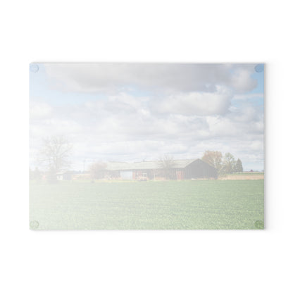U R There Photography Rescue Road Rusted Shack Rustic Farmhouse Tempered-Glass Cutting Board