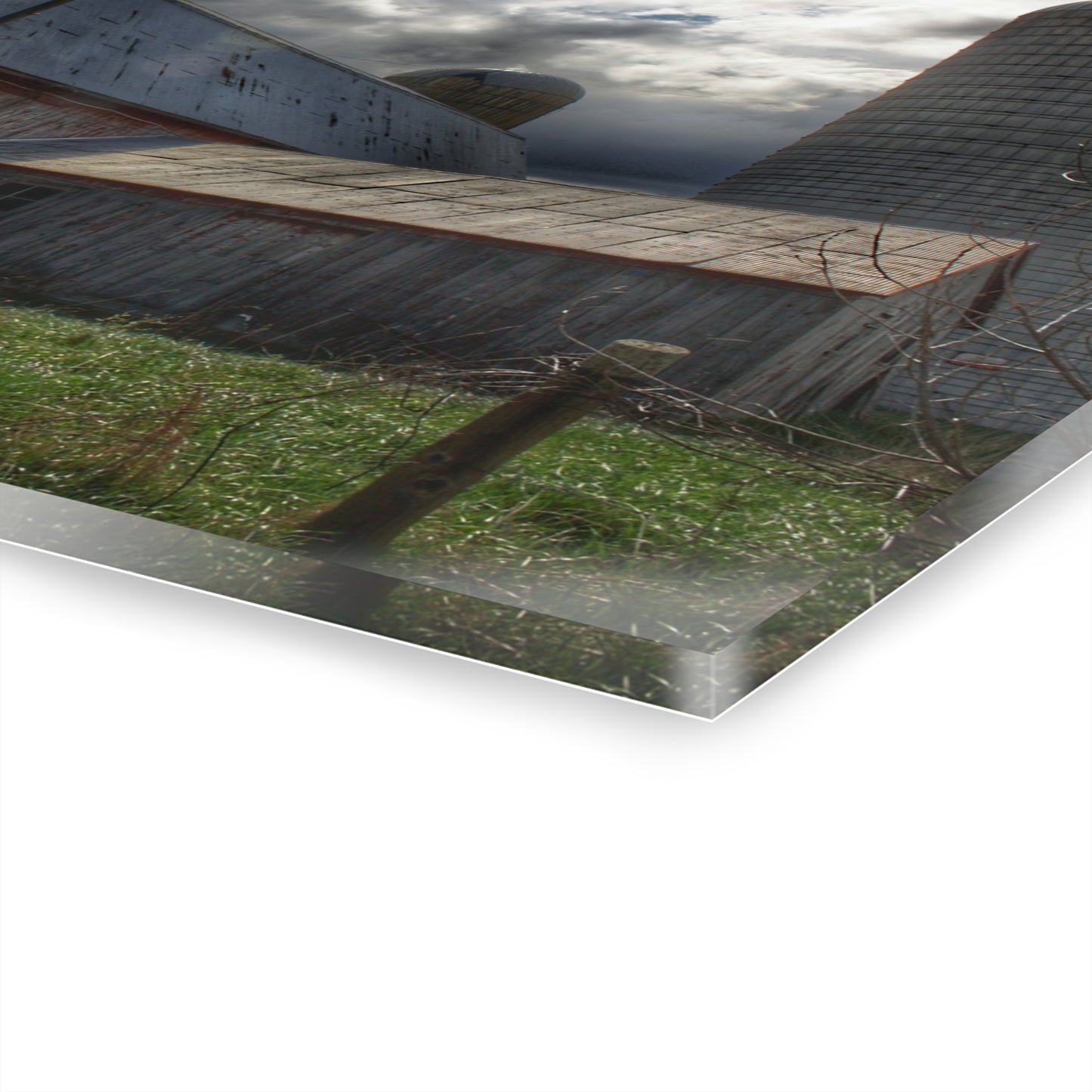 U R There Photography Sandusky Grey II Rustic Farmhouse Acrylic Wall Print