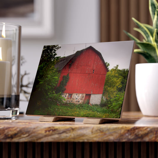 U R There Photography Brown Road Hidden Reds Rustic Farmhouse Decorative Ceramic Tile