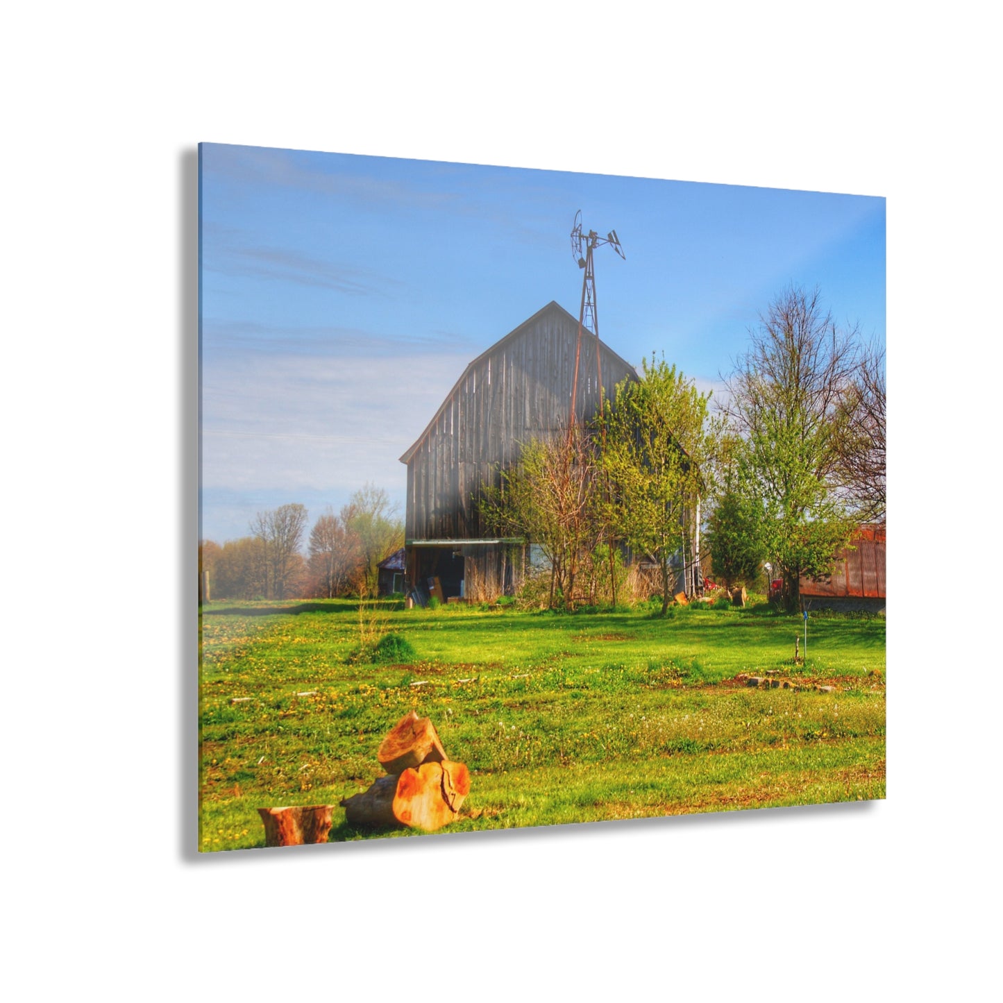 U R There Photography Sohn Road Grey Rustic Farmhouse Acrylic Wall Print