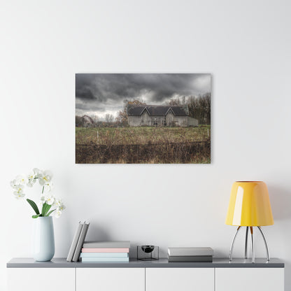 U R There Photography Green Road Grey Rustic Farmhouse Acrylic Wall Print