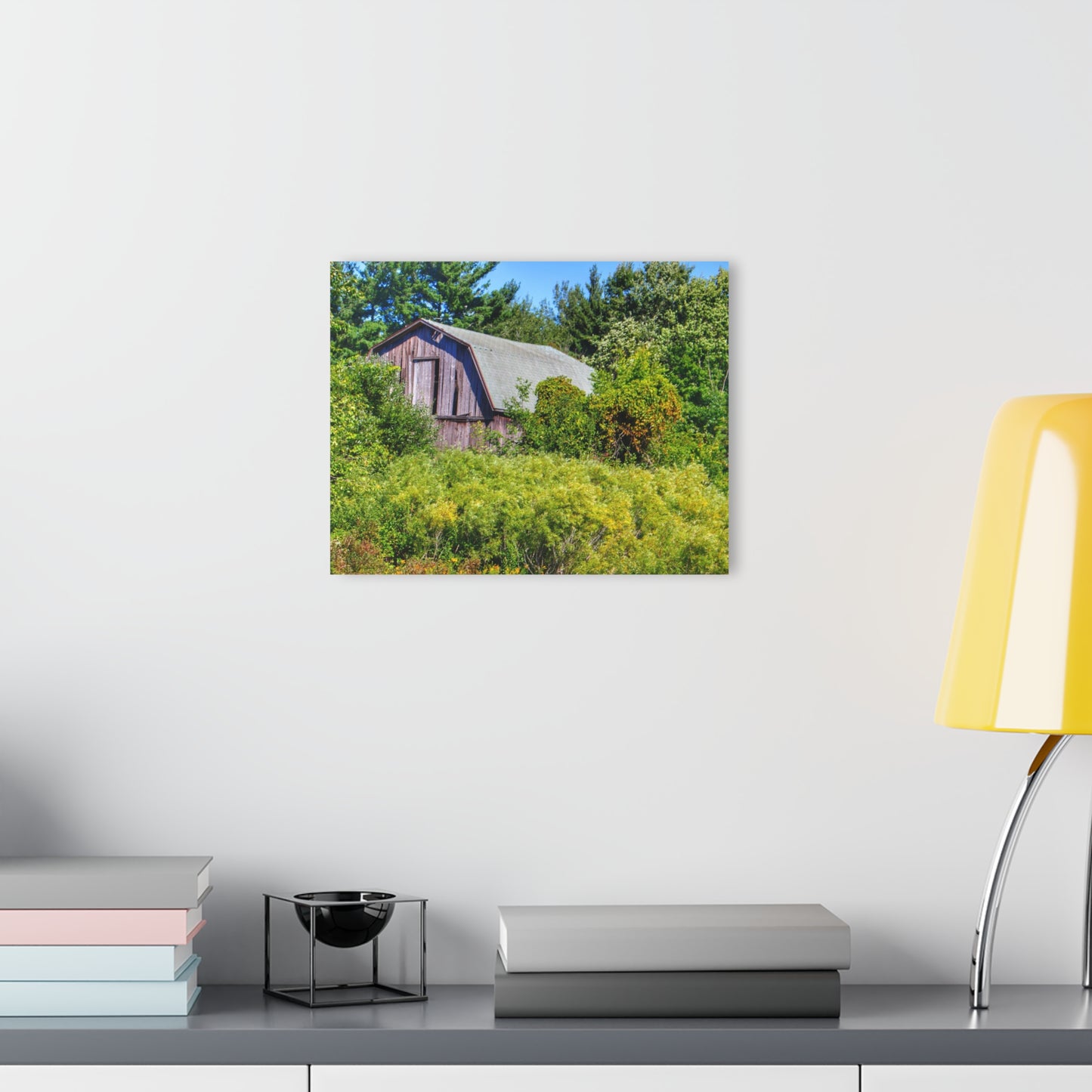 U R There Photography Saginaw Road Hidden Grey Rustic Farmhouse Acrylic Wall Print