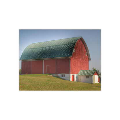 U R There Photography Barnes Road Red Rustic Farmhouse Decorative Ceramic Tile