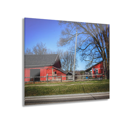 U R There Photography Imlay Reds Rustic Farmhouse Acrylic Wall Print