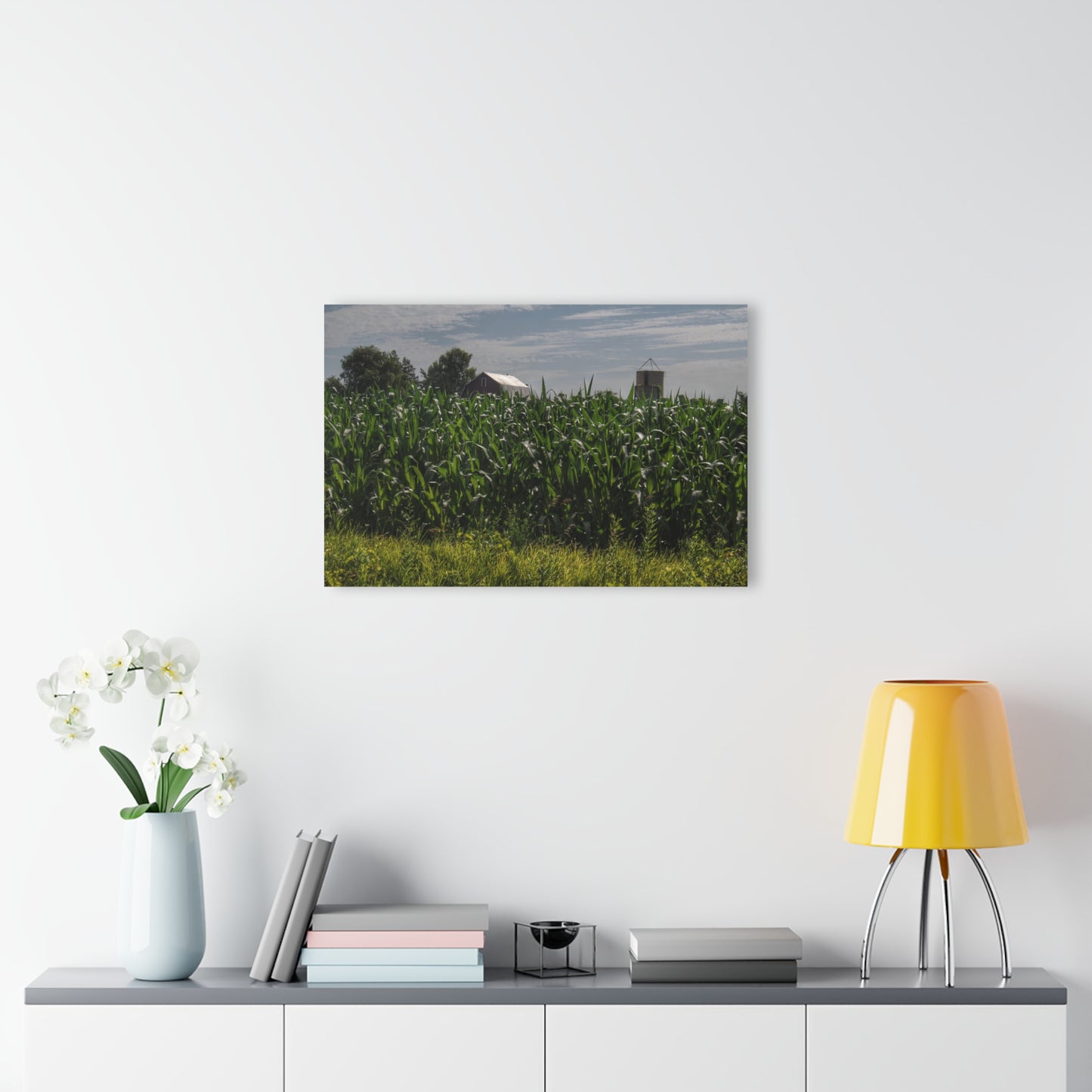 U R There Photography Above the Corn on Piersonville Road I Rustic Farmhouse Acrylic Wall Print
