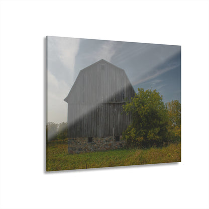 U R There Photography Cat Lake Grey I Rustic Farmhouse Acrylic Wall Print