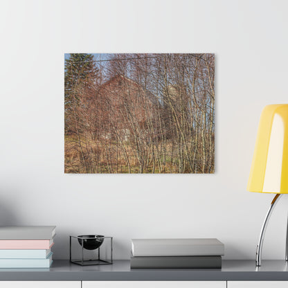 U R There Photography Otter Lake Hidden Red Rustic Farmhouse Acrylic Wall Print