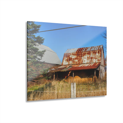 U R There Photography Dodge Road Hay Barn II Rustic Farmhouse Acrylic Wall Print