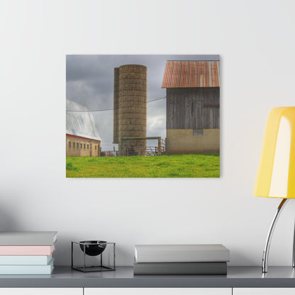 U R There Photography Clothier Road Grey and Silo Rustic Farmhouse Acrylic Wall Print
