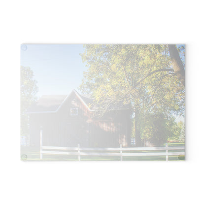 U R There Photography Hunters Creek Quilted I Rustic Farmhouse Tempered-Glass Cutting Board