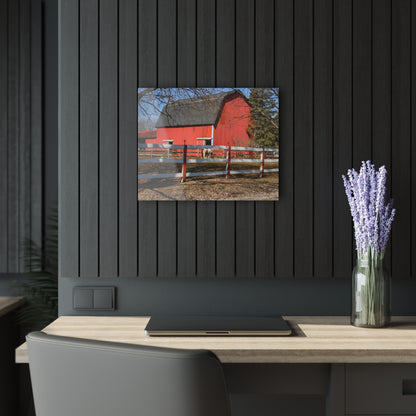 U R There Photography Wolcott Red and Filly Rustic Farmhouse Acrylic Wall Print