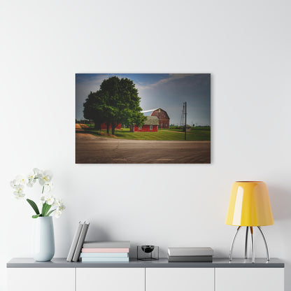U R There Photography Bradford Road Reds Rustic Farmhouse Acrylic Wall Print