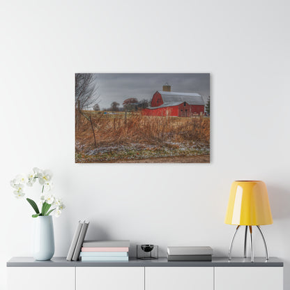 U R There Photography Hough Road Reds Rustic Farmhouse Acrylic Wall Print